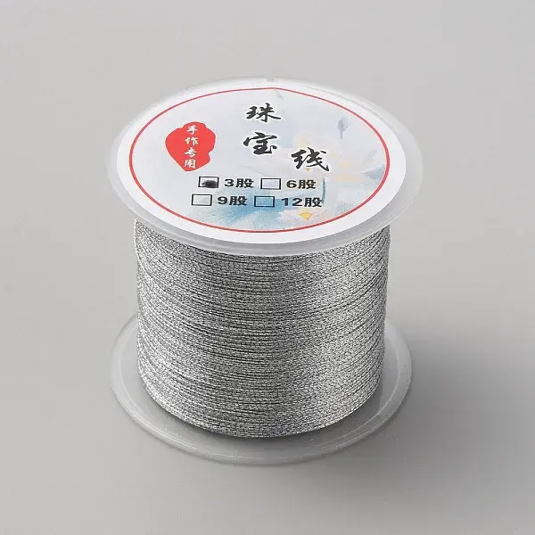 100M 3-Ply Polyester Braided Metallic Cord