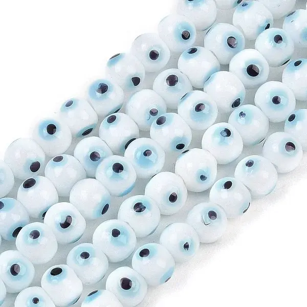 Handmade Evil Eye Lampwork Beads Strands