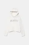 Dětská bavlněná mikina Guess bílá barva, s kapucí, s aplikací, J5GQ07 KCRP0