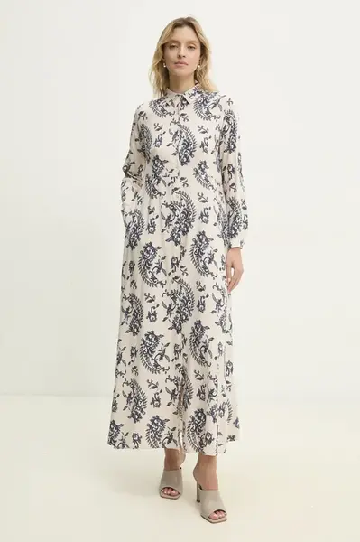 Šaty Answear.LAB béžová barva, maxi