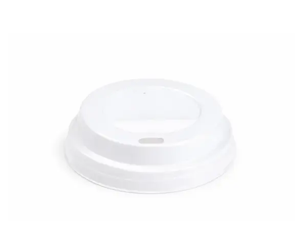 1000 ks - Viečko vypuklé PS biele pre pohárik s priemerom 62mm