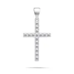 Brilio Silver Třpytivý stříbrný přívěsek křížek PT27W