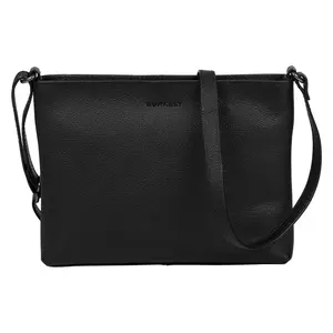 Dámska crossbody kožená kabelka Burkely Jane - čierna