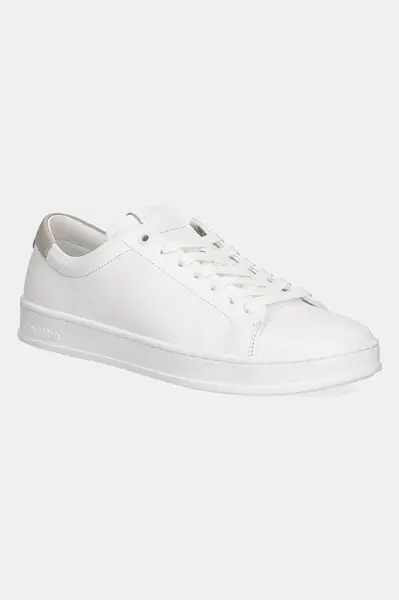 Kožené sneakers boty Calvin Klein LOW TOP LACE UP NU