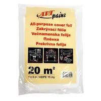 Fólie zakrývací HDPE, 15 µm, 4 x 5 m, průsvitná