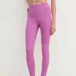 Tréninkové legíny Reebok Rib Stirrup fialová barva, hladké, 100214310