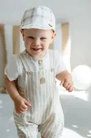 Dětská plátěná čepice Jamiks RAMSEY béžová barva, JLH128