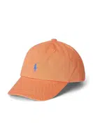 Dětská bavlněná kšiltovka Polo Ralph Lauren oranžová barva, s aplikací, 322785653065