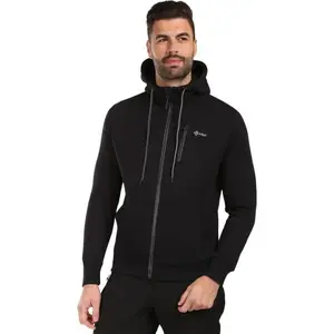 KILPI DANILO Pánská bavlněná mikina s kapucí, černá, velikost