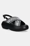 Sandály Love Moschino dámské, černá barva, na platformě, JA16207I0MIX200A