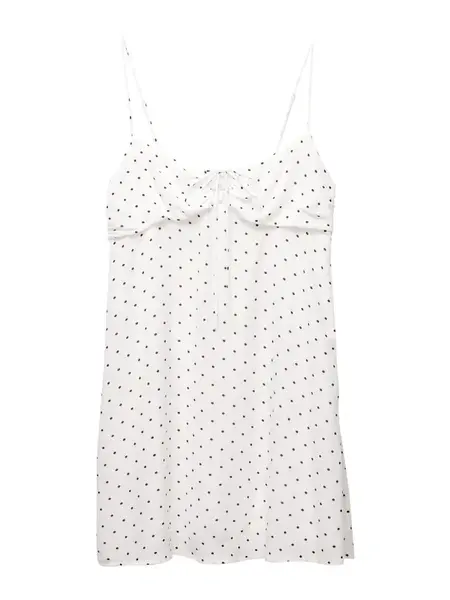 Pull&Bear Letné šaty 'PACIFIC'  tmavohnedá / biela