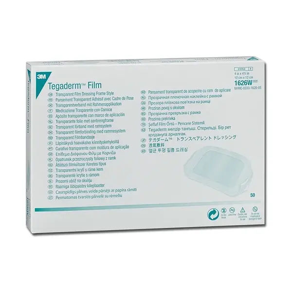 TEGADERM Transparentní krytí s aplikačním rámečkem 10 x 12 cm 50 kusů