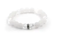Agato Korálkový náramek z jadeitu a křišťálu MINK29/17