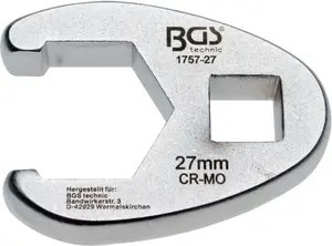 Klíče ploché otevřené 1/2", různé rozměry - BGS technic Velikost: 27 mm