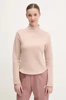 Mikina adidas Originals INTERLOCK LS dámská, béžová barva, hladká, JJ0938