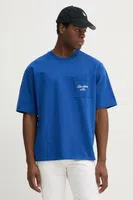 Bavlněné tričko Levi's HALF SLEEVE GR PCKT T modrá barva, 001MH