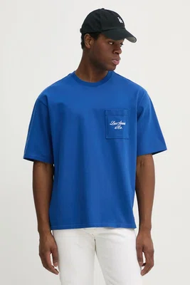 Bavlněné tričko Levi's HALF SLEEVE GR PCKT T modrá barva, 001MH
