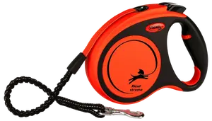 Samonavíjecí vodítko pro psy Flexi Xtreme páskové M oranžové 5 m