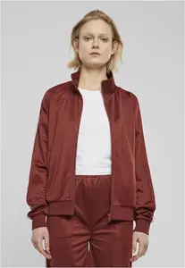 Women's retro running jacket dark rust