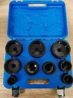 MDtools Nástrčné hlavice - klíče 1/2" 26-88 mm, na hřídelové KM matice, sada 9 ks