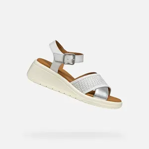 Biele dámske sandále Geox Meliconia