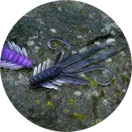 Redbass gumová nástraha nymfa deep purple - xl 130 mm