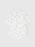 Biela chlapčenská vzorovaná košeľa GAP