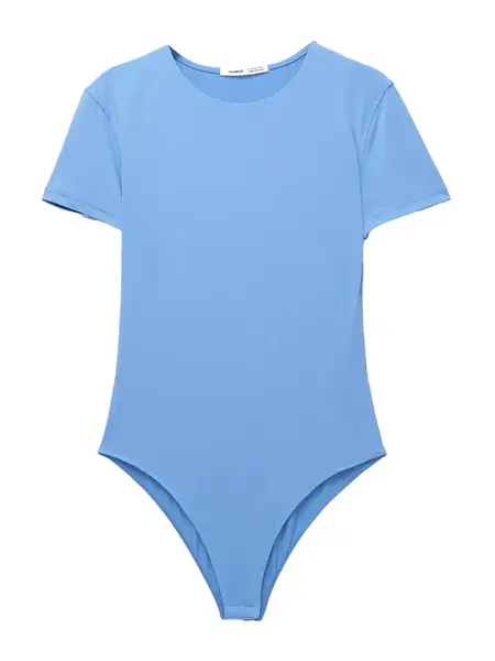 Pull&Bear Košeľové body  azúrová