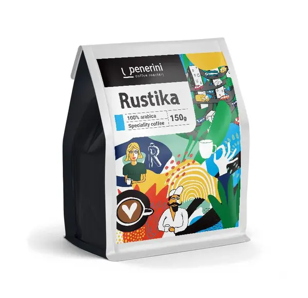 Penerini Rustika 100% arabika zrnková káva 150 g