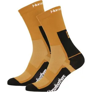 Horsefeathers CADENCE Cyklistické ponožky, hnědá, velikost 37-39