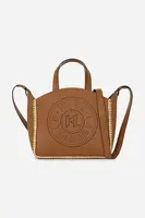 Kožená kabelka Karl Lagerfeld hnědá barva, A2W30014