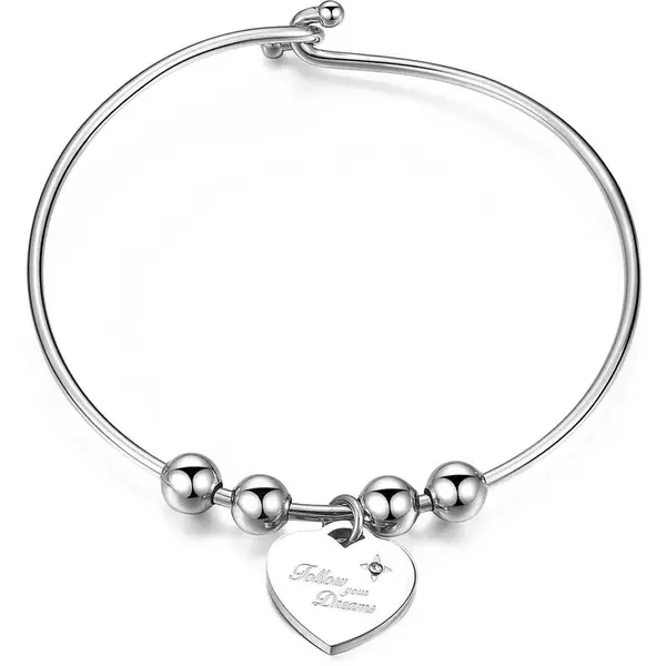 S'Agapõ Pevný ocelový náramek Be My Always Follow your Dreams SBM19