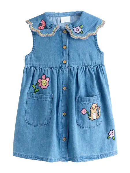 Next Šaty  modrá denim / žltá / zelená / ružová