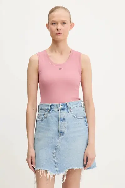 Tommy Jeans top bavlněný s elastanem