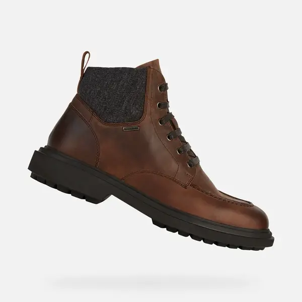 Brown Men's Ankle Boots Geox Faloria B ABX - Mens
