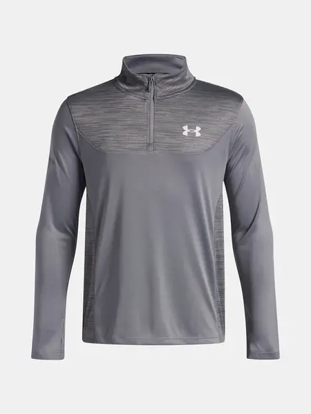 Chlapecké tričko Under Armour UA Tech Utility 1/4 Zip-GRY - Kluci