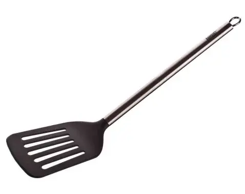 Kuchynská obracačka s otvormi Akcent 33 cm, čierna%