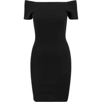 Women's Dress Off Shoulder Rib - Black