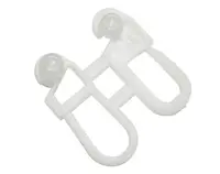 Háčik na záves ku koľajničke s predĺžením biely, sada (6 ks)%