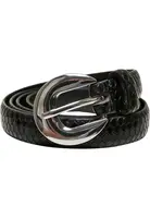 Women's Synthetic Snake Leather Belt Black