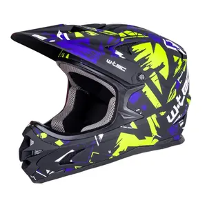 Downhill přilba W-TEC Richpike Green a Blue Madness S (55-56)