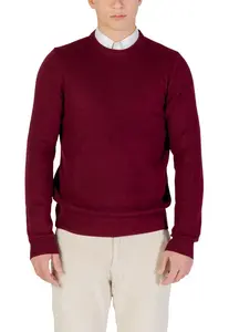 Pánský bordó svetr s kulatým výstřihem