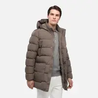 Hnědá pánská parka Geox Pieve