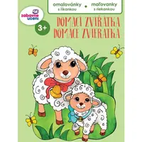 ZÁBAVNÉ UCENÍ DOMÁCE ZVIERATÁ Detská omaľovánka, mix, veľkosť