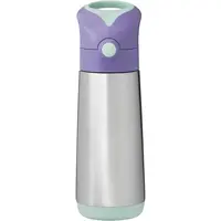 B.BOX LILAC POP 500 ML Dětská termoska s brčkem, stříbrná, velikost 500 ML