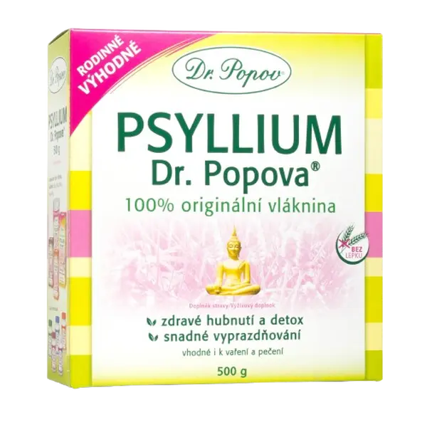 DR.POPOV Psyllium indická rozpustná vláknina 500 g