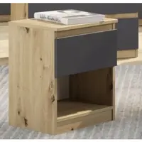 Skříňka/noční stolek Carlos 40 cm, dub artisan/grafit