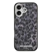 Zadní kryt Karl Lagerfeld IML Leopard MagSafe pro Apple iPhone 17, šedá