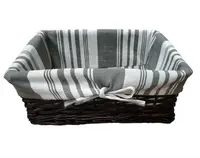 Proutěný úložný košík hnědá vrba, 39x15x29 cm