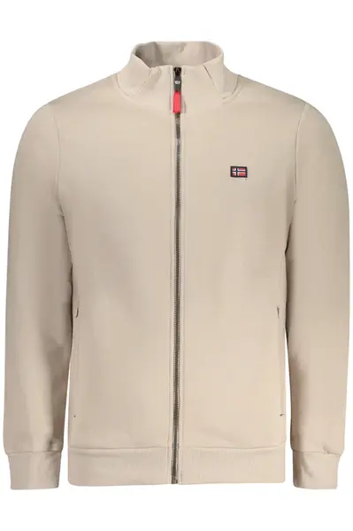 Pánska béžová mikina na zips